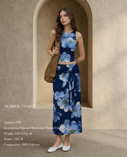 Printed Stock Garments Fabric 