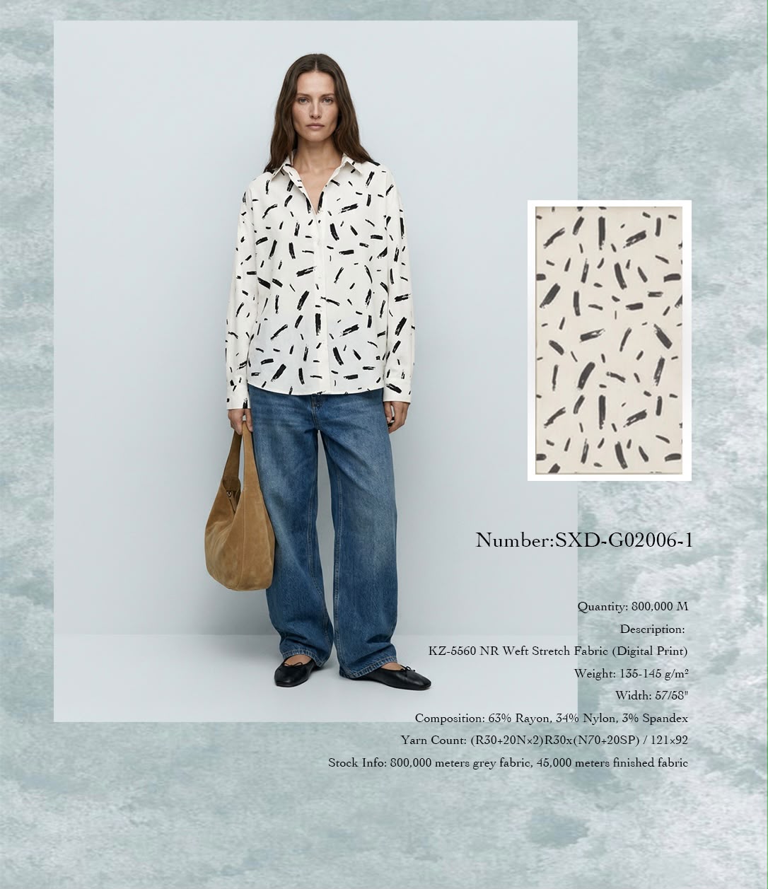 Stock Woven Garments Fabric for Ladies